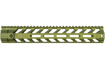 Image of Fortis Manufacturing REV II Free Float Rail System, M-LOK, AR-15, 12.4in, Odg Anodize, REV-II-12-ML-ODG