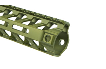 Image of Fortis Manufacturing REV II Free Float Rail System, M-LOK, AR-15, 13.8in, Odg Anodize, REV-II-14-ML-ODG