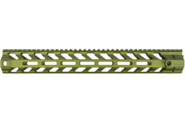 Image of Fortis Manufacturing REV II Free Float Rail System, M-LOK, AR-15, 15.3in, Odg Anodize, REV-II-15-ML-ODG