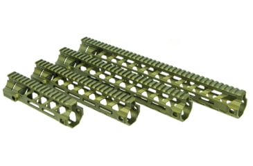 Image of Fortis Manufacturing REV II Free Float Rail System, M-LOK, AR-15, 15.3in, Odg Anodize, REV-II-15-ML-ODG