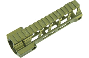 Image of Fortis Manufacturing REV II Free Float Rail System, M-LOK, AR-15, 6.7in, Odg Anodize, REV-II-7-ML-ODG