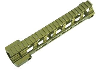 Image of Fortis Manufacturing REV II Free Float Rail System, M-LOK, AR-15, 9.6in, Odg Anodize, REV-II-9-ML-ODG