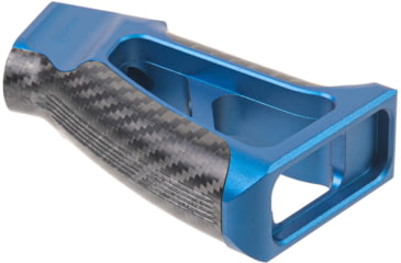 Image of Fortis Manufacturing Torque Pistol Grip, 15 Degree, AR-15, Carbon Fiber, Blue Anodize, TOR-PG-CF-15-BLU