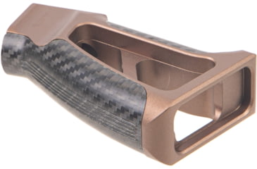 Image of Fortis Manufacturing Torque Pistol Grip, 15 Degree, AR-15, Carbon Fiber, Fde Anodize, TOR-PG-CF-15-FDE