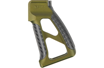 Image of Fortis Manufacturing Torque Pistol Grip, 15 Degree, AR-15, Carbon Fiber, Odg Anodize, TOR-PG-CF-15-ODG