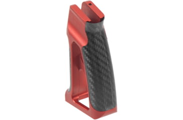Image of Fortis Manufacturing Torque Pistol Grip, 15 Degree, AR-15, Carbon Fiber, Red Anodize, TOR-PG-CF-15-RED
