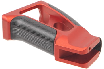Image of Fortis Manufacturing Torque Pistol Grip, 15 Degree, AR-15, Carbon Fiber, Red Anodize, TOR-PG-CF-15-RED