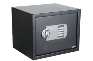 Image of Fortress Large Personal Home Safe w/E-Lock and Override Key,11.8x15x11.8in,Black 30EL
