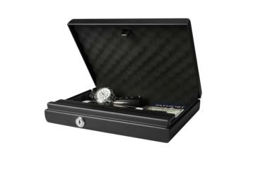 Image of Fortress Medium Portable Safe w/ Electronic Lock and Mute-U Keypad, Black, Medium, 11E20