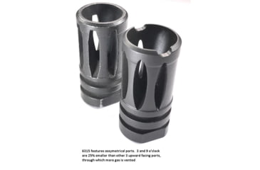 Image of Forward Controls Design Stoner 63 LMG Style Flash Hider w/Crush Washer, 1/2x28, Nitride, Black, 6315