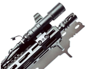 Image of Forward Controls Design Stoner 63 LMG Style Flash Hider w/Crush Washer, 1/2x28, Nitride, Black, 6315