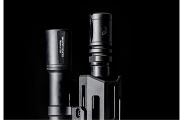 Image of Forward Controls Design Stoner 63 LMG Style Flash Hider w/Crush Washer, 1/2x28, Nitride, Black, 6315