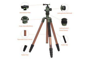 Image of Fotopro X-Go Chameleon Tripod Kit, Green/Brown, Plus FPXGO ChameleonG