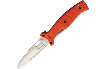Image of Fox Advance Rescue Dive Knife, 4.25 mirror finish partially serrated Bohler N690, Orange G10 handle, 01FX401OR