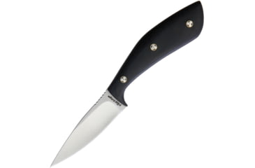 Image of Fox Edge Fixed Blade Pakkawood Knife, 3 satin finish stainless blade, Black pakkawood handle, FE007