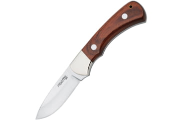 Image of Fox European Hunter Pakkawood Knife, 3 satin finish 440C stainless blade, Brown pakkawood handle, 02FX130