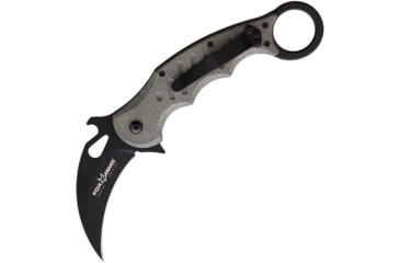 Image of Fox Karambit Linerlock Folding Knife, 3in black PTFE coated Bohler N690 stainless karambit blade, Green, Green linen micarta handle, 479MI