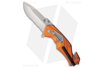 Image of Fox Knives Americas Demand Folding Knife, 3.34in, D2, Drop Point Blade, Aluminum, Orange Handle, Orange/Gray, 7.87 inch, BHQ-211838