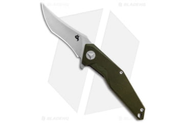 Image of Fox Knives Americas Kravi Shai Folding Knife, 2.625in, 440, Tanto Blade, G-10, Green Handle, Green/Gray, 6.50 inch, BHQ-86116