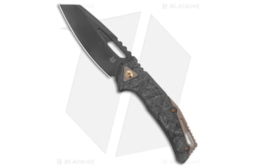 Image of Fox Knives Americas Kronos MagnaCut Folding Knife, 3.25in, CPM MagnaCut, Reverse Tanto Blade, Carbon Fiber, Black Handle, Black/Black, 7.75 inch, BHQ-204114