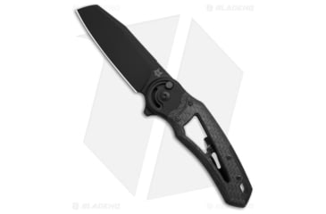 Image of Fox Knives Americas Metamorphosis Folding Knife, 3.15in, Bohler M390 Stainless Steel, Wharncliffe Blade, Micarta, Black Handle, Black/Black, 7.87 inch, BHQ-195004