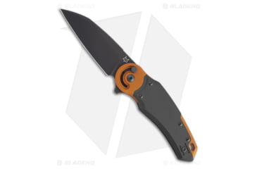 Image of Fox Knives Americas Metamorphosis Folding Knife, 3.15in, Bohler M390 Stainless Steel, Sheepsfoot Blade, Aluminum, Black/Orange Handle, Black/Orange/Black, 7.87 inch, BHQ-195007