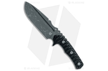 Image of Fox Knives Americas URO Fixed Blade Knife, 6.10in, Niolox, Drop Point Blade, G-10, Black Handle, Black/Gray, 11.80 inch, BHQ-211794