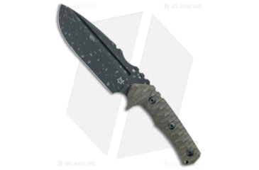 Image of Fox Knives Americas URO Fixed Blade Knife, 6.10in, Niolox, Drop Point Blade, Micarta, OD Green Handle, OD Green/Gray, 11.80 inch, BHQ-211795