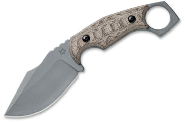 Image of Fox Monky Tumber Fixed Blade Knife, 3.54in, Niolox, Micarta Green Handle, 02FX743