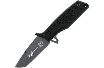 Image of Fox N.E.R.O. Fixed Blade Knife, 4.25 black DLC coated Bohler N690 stainless tanto, Black textured G10 handle, 02FX003