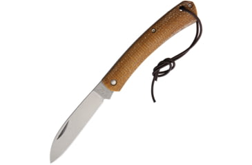 Image of Fox Official German Navy Folder Folding Knife, 3.13 stonewash finish stainless blade, Natural canvas micarta handle, FX-230-MU