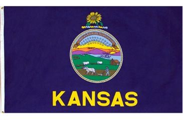 Image of Fox Outdoor 3ft x 5ft State Flags, Kansas, 84-616