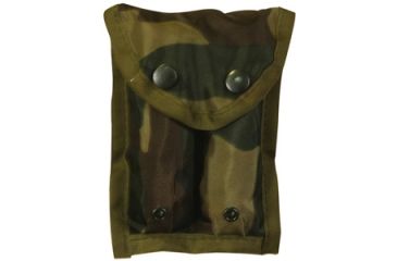 Image of Fox Outdoor .45 Caliber Double Clip Pouch Nylon, Woodland Camo 099598573409