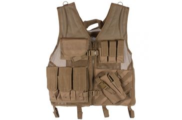 Image of Fox Outdoor Big and Tall Assault Cross Draw Vest, Coyote, 65-2385