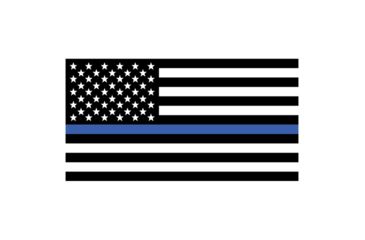 Image of Fox Outdoor Bumper Sticker, USA Flag/Thin Blue Line, 10-482