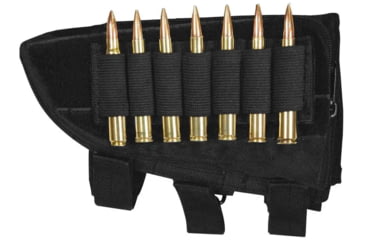 Image of Fox Outdoor Butt Stock Cheek Rest - Rifle, Black - Left 099598554712