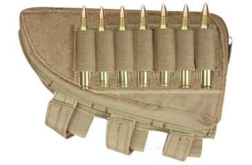 Image of Fox Outdoor Butt Stock Cheek Rest - Rifle, Coyote - Left 099598554781