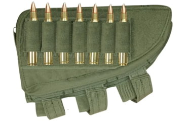 Image of Fox Outdoor Butt Stock Cheek Rest - Rifle, Olive Drab - Right 099598554804
