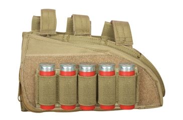 Image of Fox Outdoor Butt Stock Cheek Rest - Shotgun, Coyote - Left 099598555757