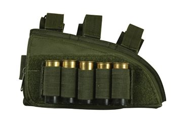 Image of Fox Outdoor Butt Stock Cheek Rest - Shotgun, Olive Drab - Left 099598555702