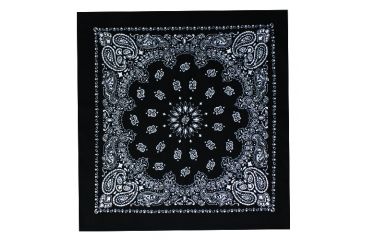Image of Fox Outdoor Cotton Bandanna, Black Paisley, 83-01