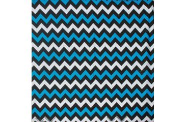 Image of Fox Outdoor Cotton Bandanna, Chevron Turquoise-Black-White, 83-172