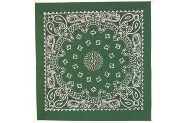 Image of Fox Outdoor Cotton Bandanna, Hunter Green Paisley, 83-34