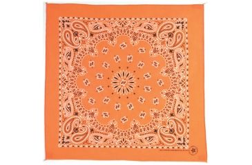 Image of Fox Outdoor Cotton Bandanna, Orange Paisley, 83-30