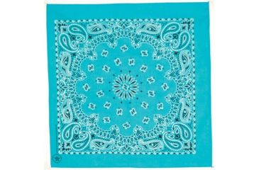 Image of Fox Outdoor Cotton Bandanna, Turquoise Paisley, 83-33