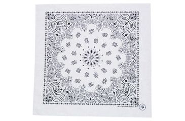 Image of Fox Outdoor Cotton Bandanna, White Paisley, 83-02
