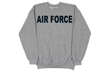 Image of Fox Outdoor Crewneck Sweatshirt, Air Force - Heather Grey - Black Imprint, Medium, 64-671 M