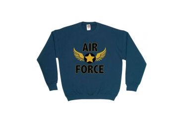 Image of Fox Outdoor Crewneck Sweatshirt, Air Force Wings - Navy, Large, 64-6718 L