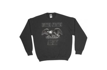 Image of Fox Outdoor Crewneck Sweatshirt, Army Eagle - Black, Large, 64-6541 L