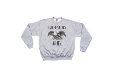 Image of Fox Outdoor Crewneck Sweatshirt, Army Eagle - Grey, Large, 64-6511 L